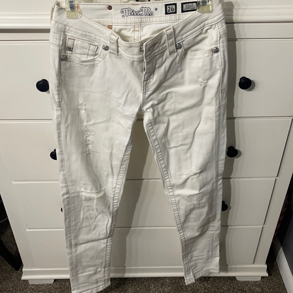 Miss Me Mid- Rise Cuffed Skinny Jeans